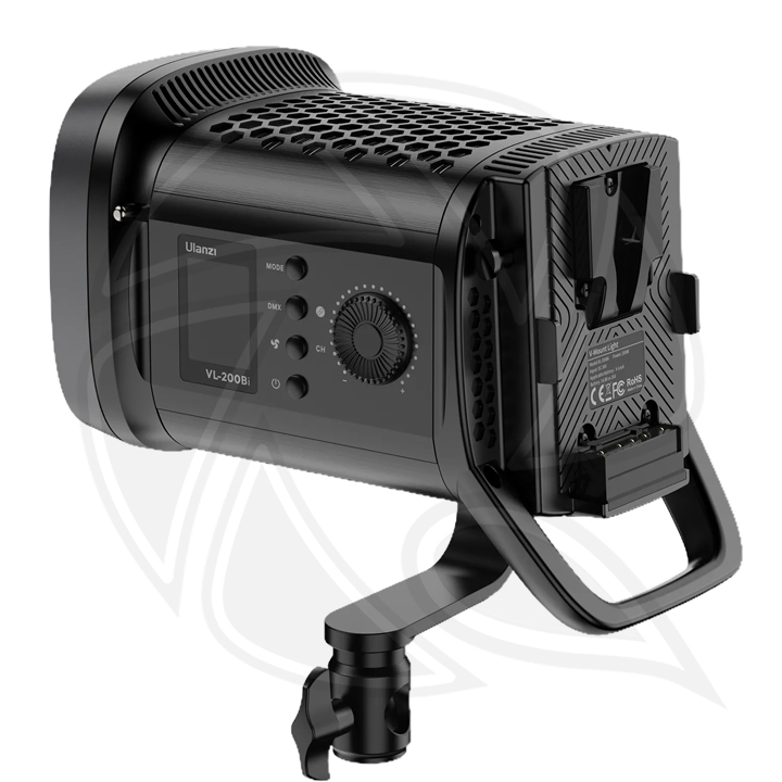 ULANZI  VL200Bi 200W V-Mount Video Light with Plug DC Power Adapter Cable