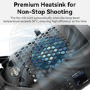 ULANZI  VL200Bi 200W V-Mount Video Light with Plug DC Power Adapter Cable