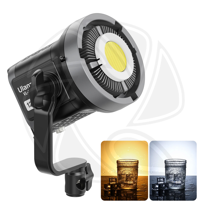 Ulanzi VL120BI 120W Bi-color V-Mount Video Light with Plug DC Power Adapter Cable