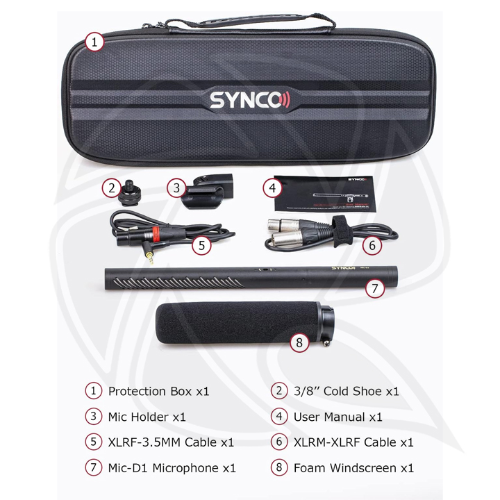 SYNCO Mic-D1/Hyper-cardioid Shotgun Mic for Voice