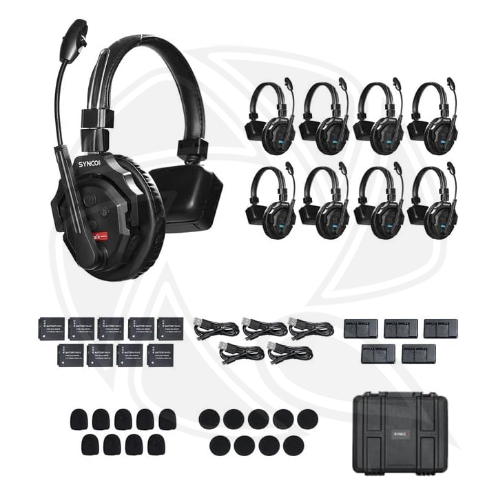 SYNCO Xtalk X9 2.4GHz 9-persin Full Duplex Wireless Intercom Head set System