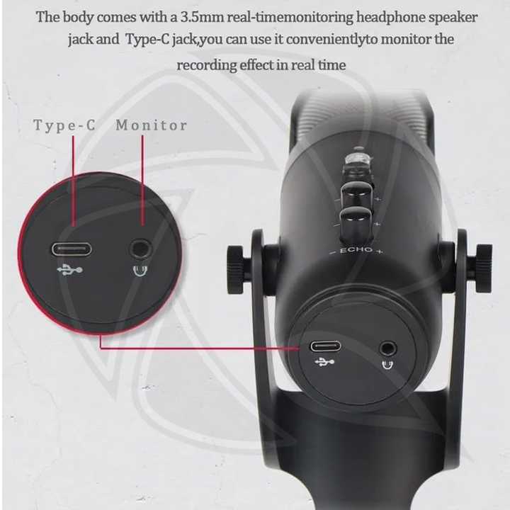 JMARY MC-PW9 RGB USB Wired Recording Microphone