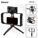 JMARY MT33 Vlogging Filmmaking Cage Stabilizer Grip Tripod Mount Video Rig Kit mobile phone holders