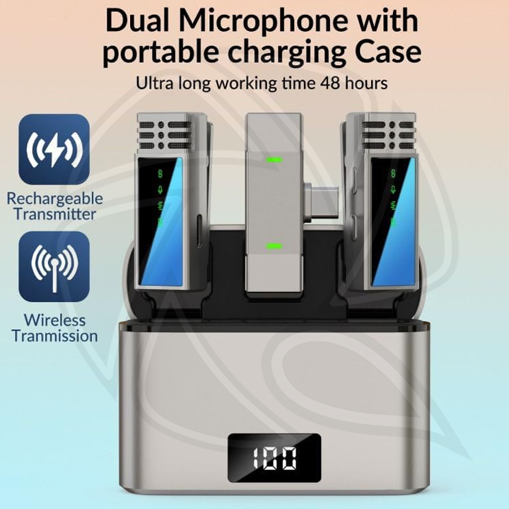 JMARY MW-15 Dual Lavalier Microphone for Type C