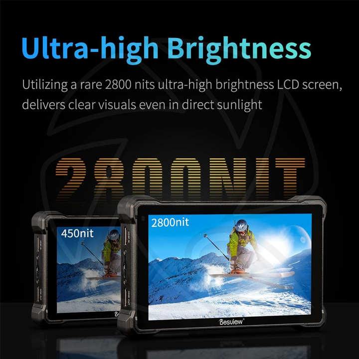 DESVIEW R7SIII 7 Inch (18cm) Camera Field Monitor ,High Bright 2800nits