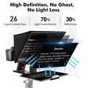 DESVIEW T12S Teleprompter with Remote Control for iPad/Tablet/Smartphone