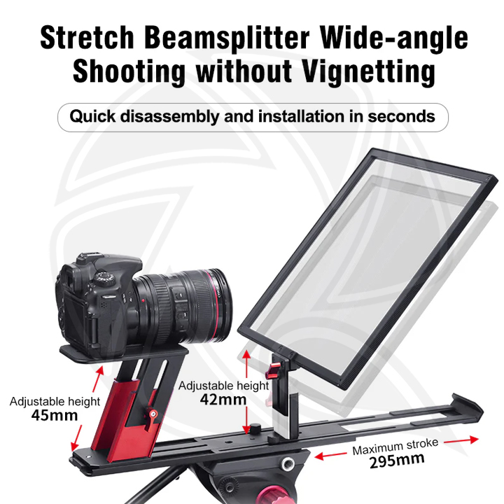 DESVIEW TP150 Portable Teleprompter 38cm for Tablets and Smartphones