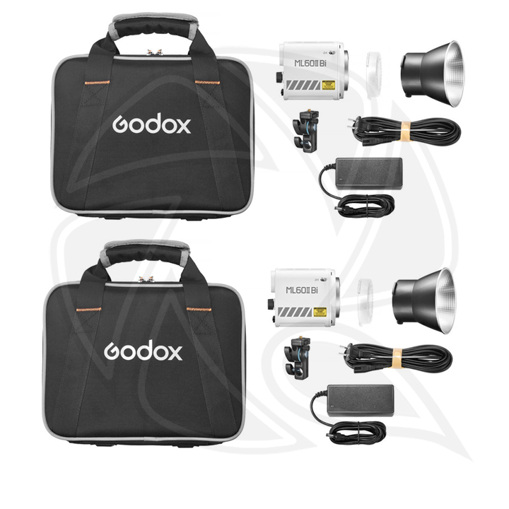 QPS- Godox ML60IIBi Bi-Color LED Monolight with Softbox 60cm 2Kit