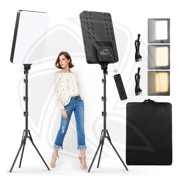 Led Light RL-24 Bi Color (88w) with Remote Control &amp; Light Stand