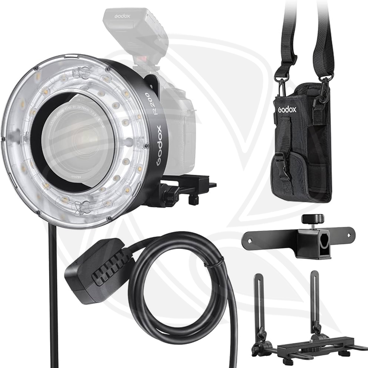 QPS- Godox AD200ProII TTL Pocket Flash with R200 Ring Flash Head