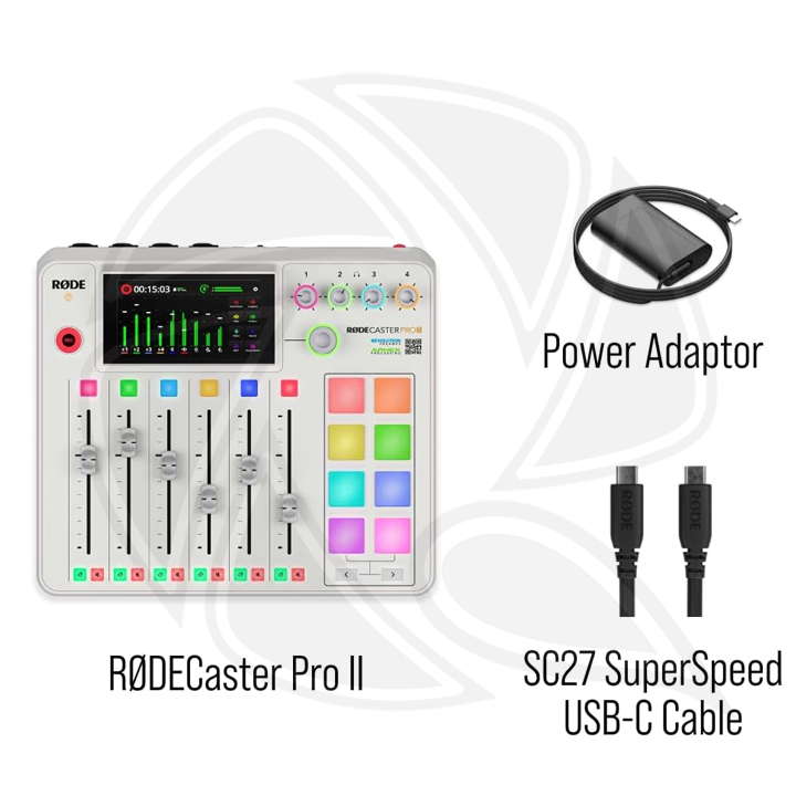 RODE CASTER PRO II WHITE TYPE G UK (RCPIIW)