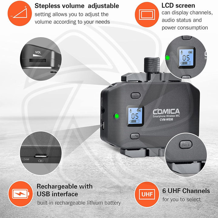 COMICA WS50H HUF Wireless Microphone