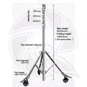 QIHE J5800 5.8m Professional Tripod photography led video studio light camera stainless steel wheeled