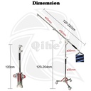 QIHE M5-120 220cm Stainless Steel C Stand