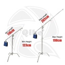 QIHE Q10 Stainless Steel C-Stand 198cm Arm 202cm