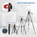 NEEWER GM88 189cm PROFESSIONAL VIDEO TRIPOD WITH FLUID DRAG PAN HEAD  (10101048)