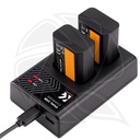 KF28.0015 NP-FW50 Battery Charger Set for Sony Alpha (2-Pack, Micro USB Port, 2280mAH)