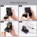 KF28.0021 LP-E6NH Battery and Charger for Canon EOS 2250mAh