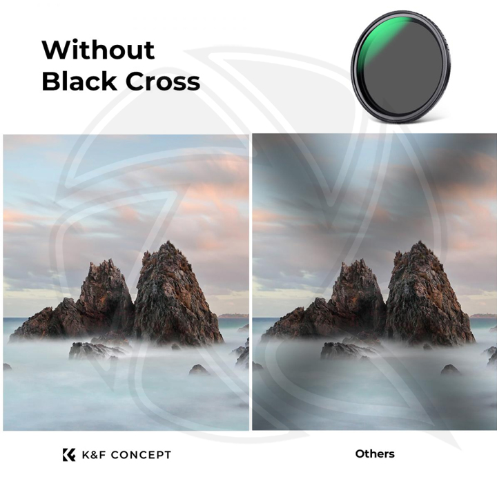 KF01.1853 77mm Magnetic Variable ND2-ND32 (1-5 Stop) Lens Filters NO X Spot Nano-Xcel Series