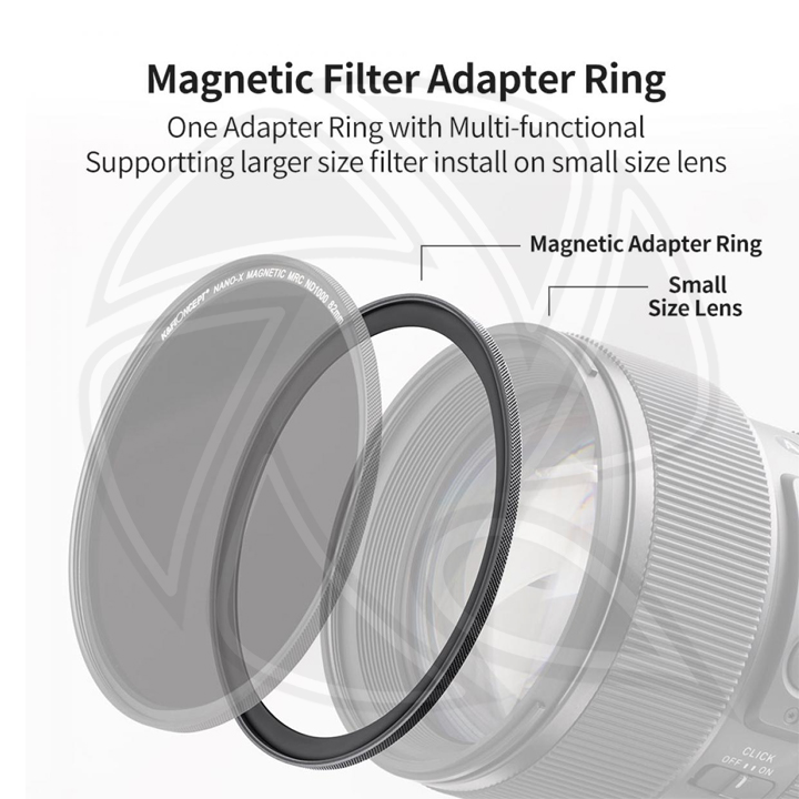 KF05.306 77mm-82mm Magnetic Lens Filter Adapter Ring