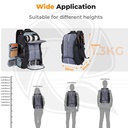 KF13.164 Concept Camera Backpack 25L Large Capacity Camera Bag for Photographers with Raincover Camera Case with 15.6 Inch Laptop Compartment Compatible for Canon/Nikon/Sony/DJI Mavic Drone - Backpack 25L Nature Wander 08 (Grey）