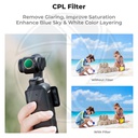 SKU.2148 DJI Osmo Pocket 3 Filter Magnetic CPL + Black Mist 1/4 + ND2-32 Filter Set, Multi-Coated/HD Optical Glass / Gimbal Compatible