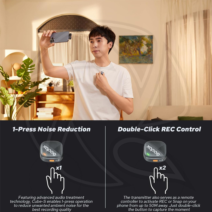 GODOX Cube-SL kit2 2peraon Wireless Microphone System for iPhone