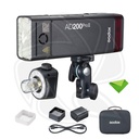QPS- AD200Pro II TTL 200W Pocket Flash kit with Silver Folding Beauty Dish 48cm
