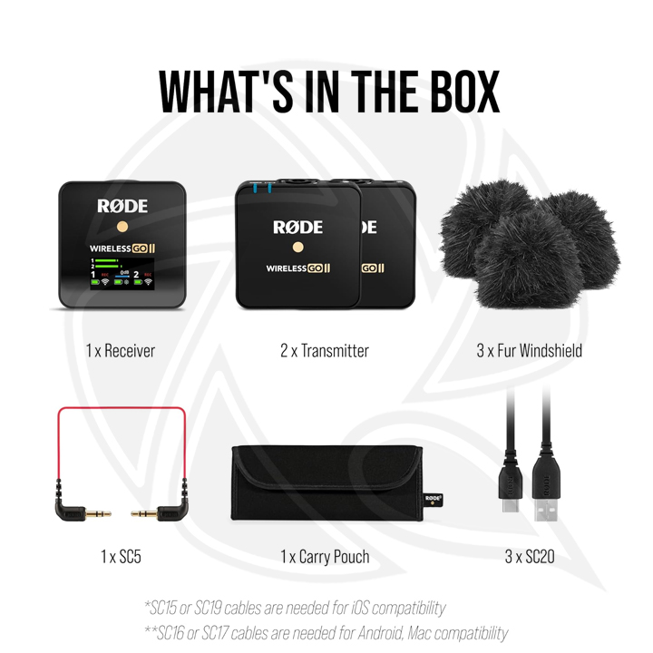 RODE Wireless GO II 2-Person Compact Digital Wireless Microphone (Neck mic. Wireless)