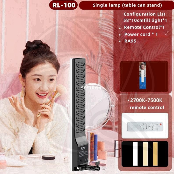 Panel Light RL-100 Bi Color (85w) with Remote Control &amp; Light Stand