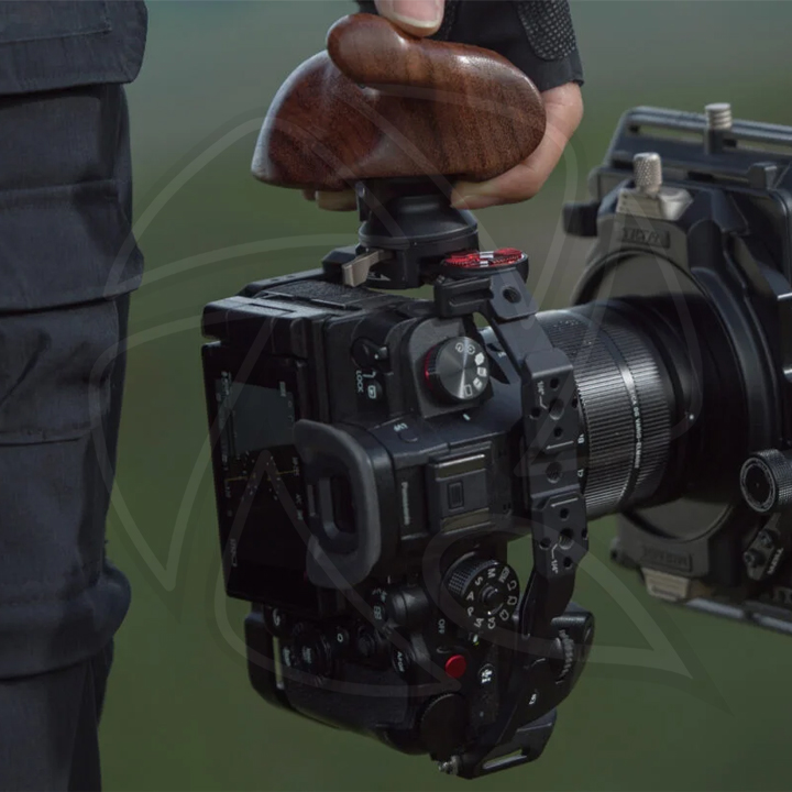 Tilta Advanced Side Wooden Handles (Pair, NATO Rail,) Black TA-AWH8-P-B