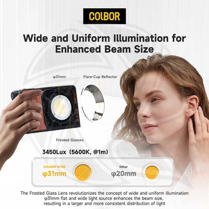 COLBOR W100 Bi-Color Portable LED Video Light at 100W COLBOR