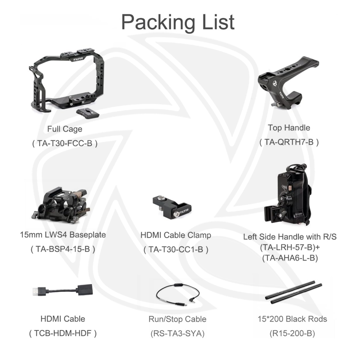 Tilta Pro Camera Cage Kit for Sony a7IV - Black TA-T30-B-B