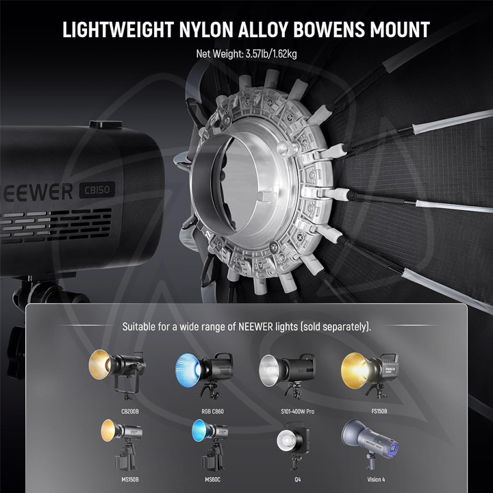 NEEWER  90cm Deep Parabolic Nylon Alloy Quick Release  softbox with Grid (10102497)