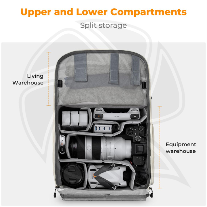 KF13.087AV12 Multifunctional DSLR Camera Travel Backpack 15x30x44cm