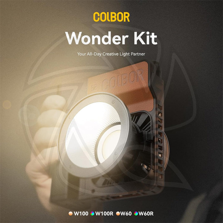 COLBOR W100R RGB Wonder Series Pocket COB Video Light 100W Kit