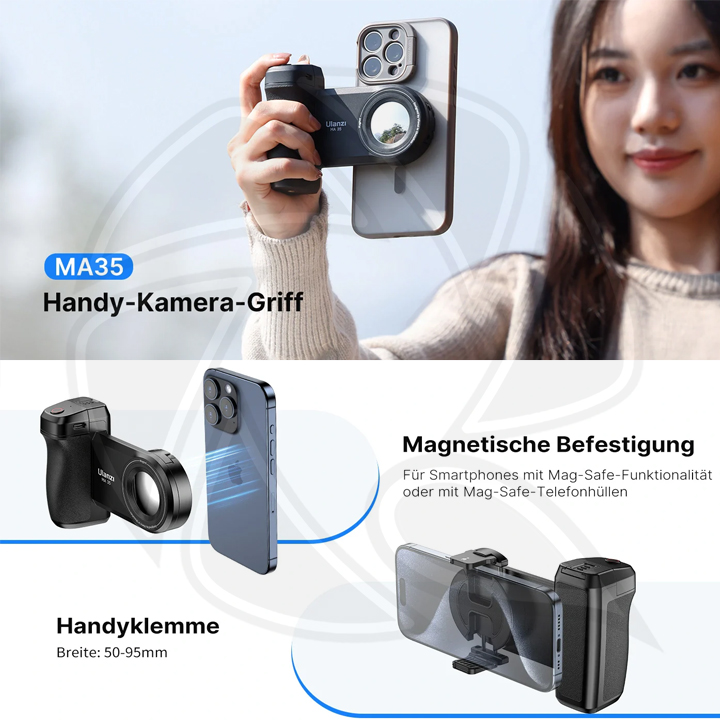 ULANZI MA35 Magsafe Bluetooth smartphone camera trigger and grip M032GBB3