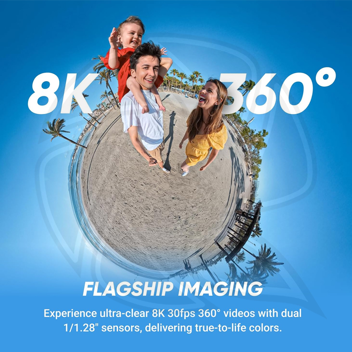 Insta360 X5 Essentials Bundle - Waterproof 8K 360° Action Camera