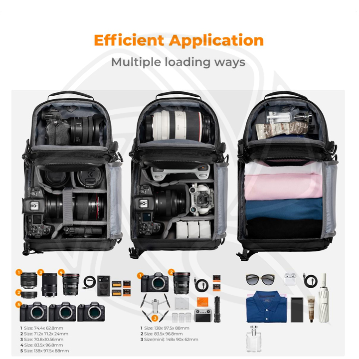 KF13.176 Multifunctional Camera Backpack 26X18X40cm