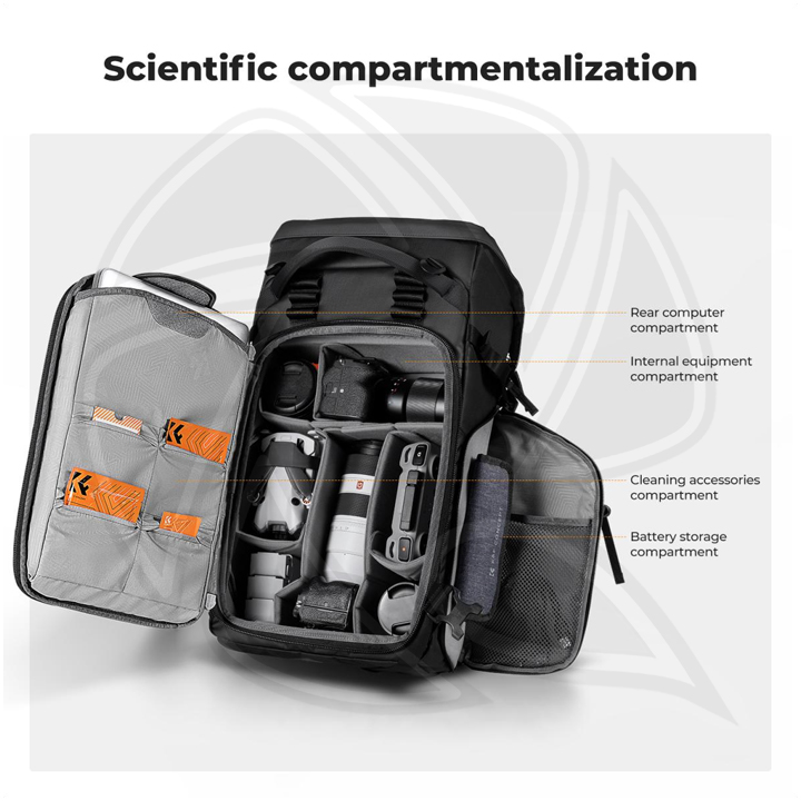 KF13.206V1 Multifunctional Camera Backpack 32x25x54cm
