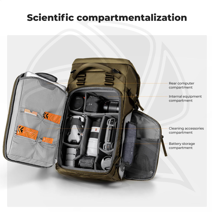 KF13.206 Multifunctional Camera Backpack 32x25x54cm