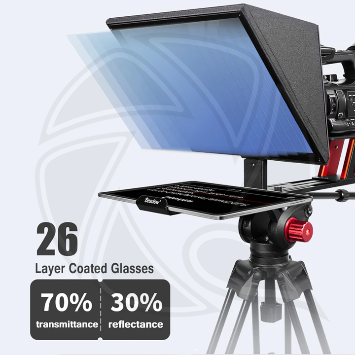 DESVIEW TP150 Portable Teleprompter 38cm for Tablets and Smartphones