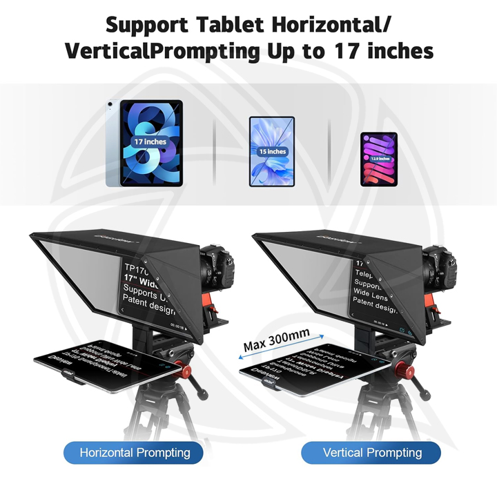 DESVIEW TP170 (43cm ) Portable Teleprompter for Camera