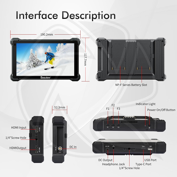 Desview R7III (18cm) full HD HDMI Camera Control Monitor