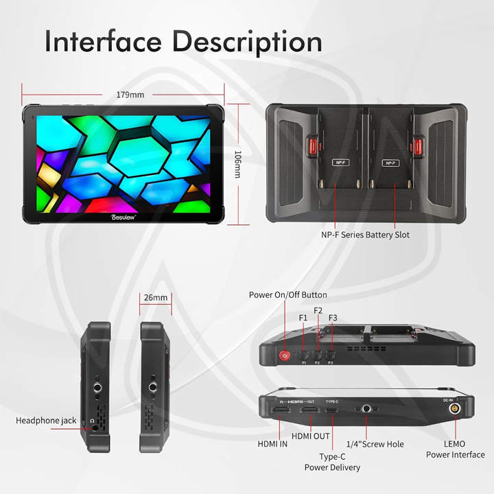 DESVIEW  OL7 Camera Field Monitor  18cm