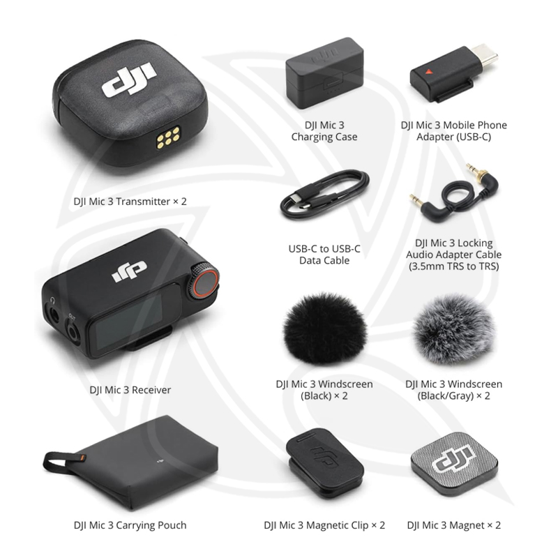 DJI MIC 3  All-in-one Wireless Microphone 2PERSONES (Neck mic. Wireless)