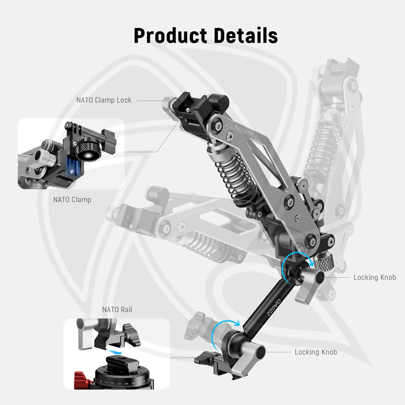 NEEWER GA022 Hydraulic Boom Arm Suction Cup, (10105303)