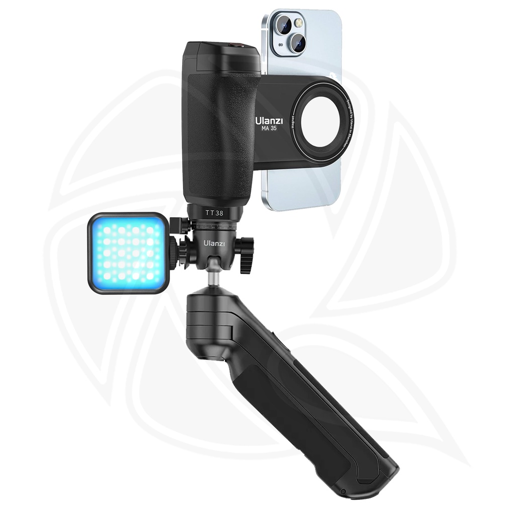 QPS- MA35 Camera Shutter and Grip with RGB Led Light &amp;Mini Tripod 20cm