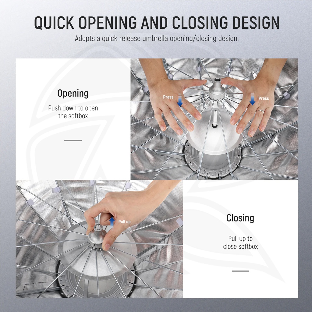 NEEWER  NS65U 65cm 16 Ribs Umbrella Quick Release softbox with Honycomb  Grid (10102479)