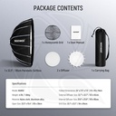 NEEWER NS85U 85cm 16 Ribs Umbrella Quick Release softbox with Honycomb  Grid (10102480)